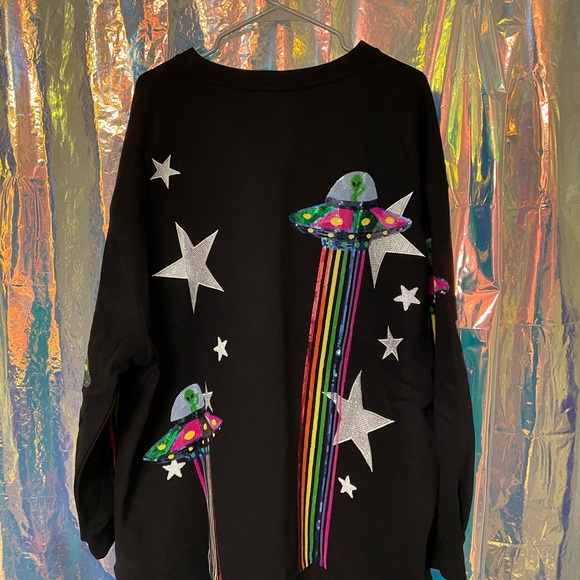 QOS Alien Spaceship Sweatshirt - Picture 2 of 4